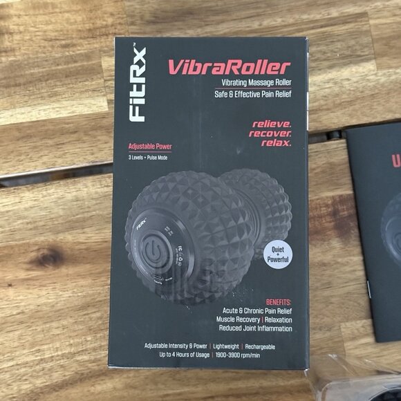 FitRx VibraRoller, Vibrating Massage Roller, Quiet & Powerful, 3 levels Pulse - Picture 4 of 11